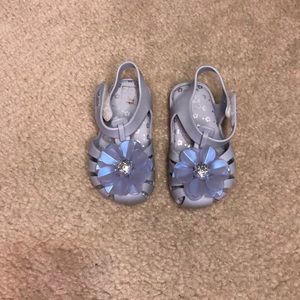 Baby Girls Purple Floral Zaxy Jelly Sandals - Size 6
